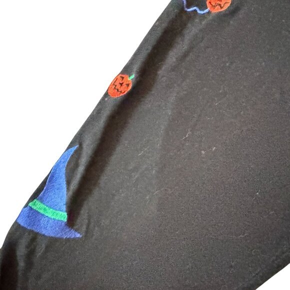 Michael Simon Vtg Halloween Cardigan Sweater 2X Black Ghost Bat Spider Pumpkin - Picture 13 of 13